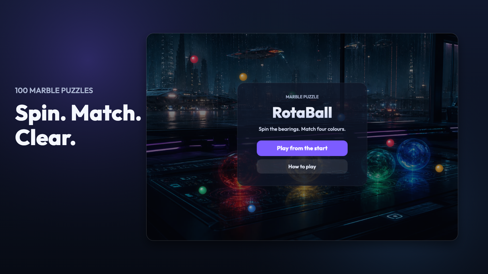 RotaBall title screen